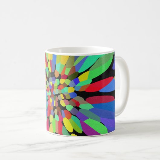 Confetti-Blume Kaffeetasse (VorderseiteRechts)