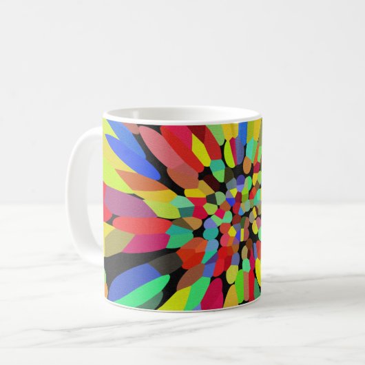 Confetti-Blume Kaffeetasse (Vorderseite Links)