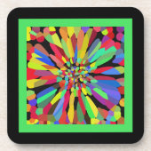 Confetti-Blume Untersetzer (Vorderseite)