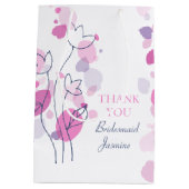 Confetti Blütenblätter Hochzeit Bridesmaid Geschen Mittlere Geschenktüte (Rückseite)