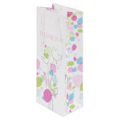 Confetti Blütenblätter Hochzeit danke Weintasche Geschenktüte Für Weinflaschen (Vorderseite Schrägansicht)