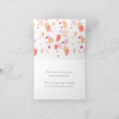 Confetti Blütenblätter Hochzeit im Herbst danke Ka (Innenseite)