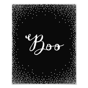 Confetti Boo   Halloween Art Print Fotodruck