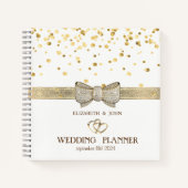Confetti, Bow, Herz, Personalisierter Bridalplaner Notizblock (Vorderseite)