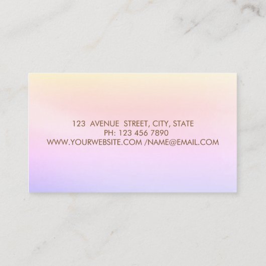 Confetti, Brush Stroke Bäckerei Handwerkzeuge Blum Visitenkarte (Rückseite)