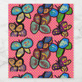 Confetti Butterfets' Socken Kaffee Tasse Holzbox Weinetikett (Einzelnes Label)