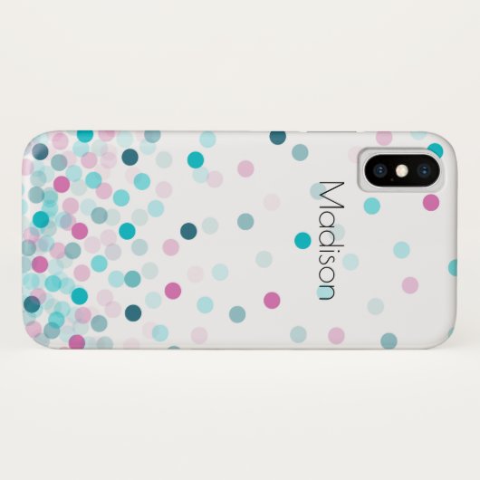 Confetti Case-Mate Barely There iPhone X Case (Rückseite (Horizontal))