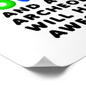 Confetti Casket Funny Poster Sign (Ecke)