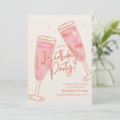 Confetti Celebration – Editable Birthday Party Inv Einladung (Stehend Vorderseite)