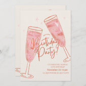 Confetti Celebration – Editable Birthday Party Inv Einladung (Vorne/Hinten)