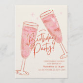Confetti Celebration – Editable Birthday Party Inv Einladung (Vorderseite)