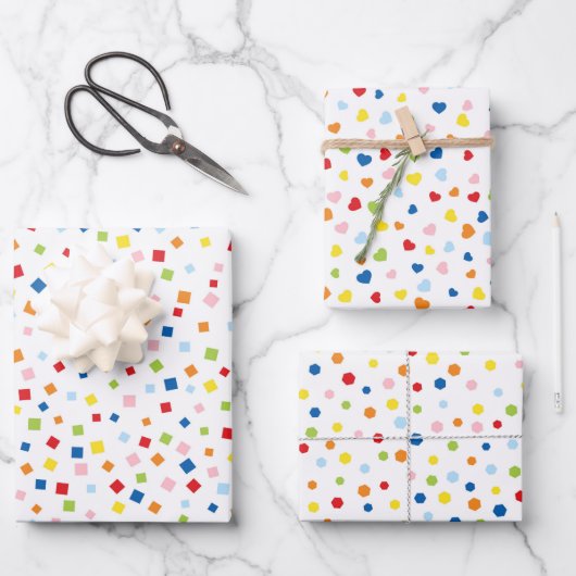 Confetti Celebration Geschenkpapier Set (Vorderseite)