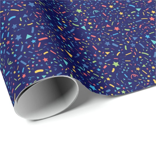 Confetti Celebration Wrapping Paper Geschenkpapier (Rolleneckpunkt)