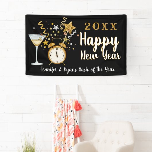 Confetti Champane Silvester Banner (Insitu)
