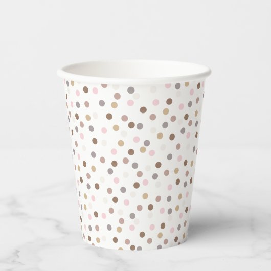 Confetti Chic (Punkte) Pappbecher (Vorderseite)