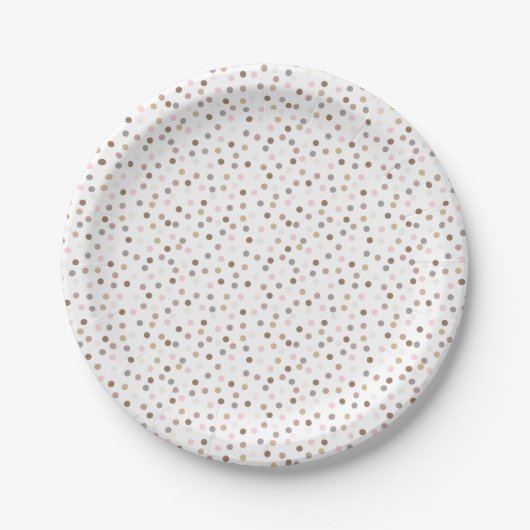 Confetti Chic (Punkte) Pappteller (Vorderseite)