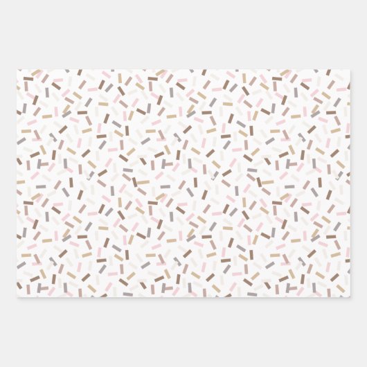 Confetti Chic (Sprinkles) Geschenkpapier Set (Vorderseite 3)