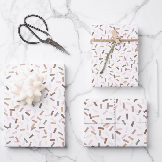 Confetti Chic (Sprinkles) Geschenkpapier Set (Vorderseite)