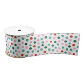 Confetti Christmas Modern Pattern Ribbon Satinband (Spule)