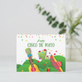 Confetti Cinco de Mayo Celebration Postkarte (Stehend Vorderseite)