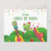Confetti Cinco de Mayo Celebration Postkarte (Vorderseite)