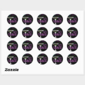 Confetti Cocktail Celebration Round Sticker (Blatt)