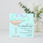 Confetti Cocktail Party Einladung (Stehend Vorderseite)