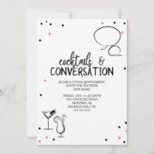 Confetti Cocktails & Conversation House Party Einladung (Vorderseite)