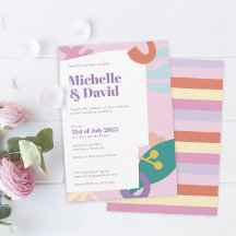 Confetti Collage Einladung zur Hochzeit