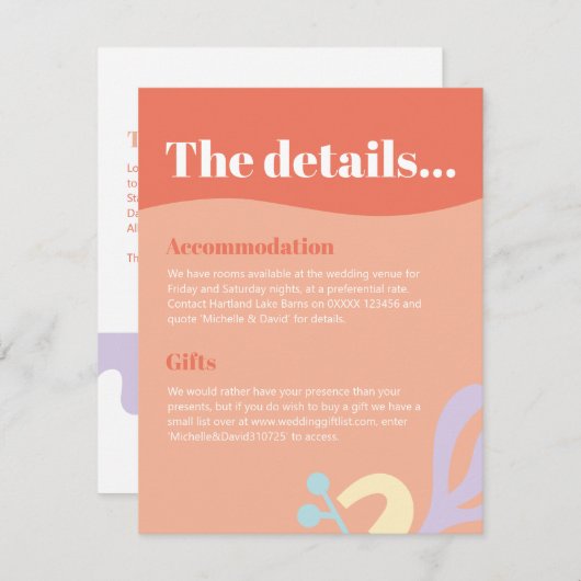 Confetti Collage Enclosure card Begleitkarte (Vorne/Hinten)