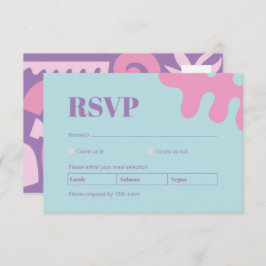 Confetti Collage RSVP-Karte RSVP Karte