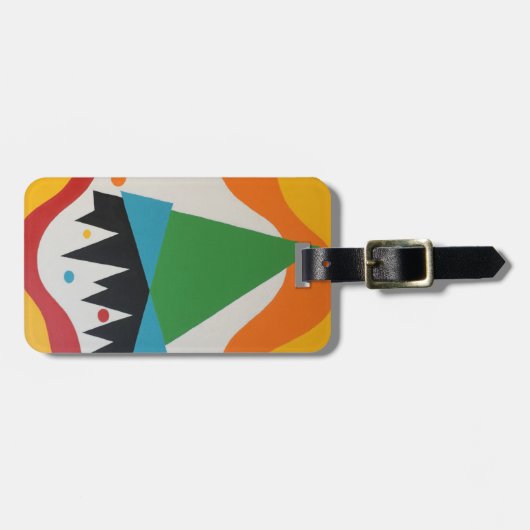 Confetti Cone Celebration Luggage Tag Gepäckanhänger (Vorderseite horizontal)