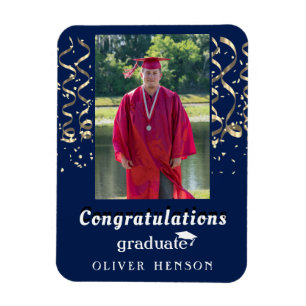 Confetti Congratulations Graduation Photo  Magnet