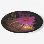 Confetti Copper Cosmos Geburtstag Pappteller (Schrägansicht)