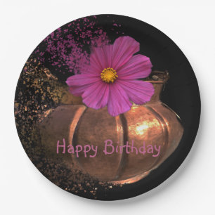 Confetti Copper Cosmos Geburtstag Pappteller
