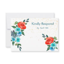 Confetti Coral und Aqua Floral Wedding