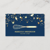 Confetti Cream Foil Whisk Konditorei Koch Bäckerei Visitenkarte (Vorderseite)