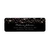 Confetti Crystals Pink Rose Gold Schwarz-weiße Mar (Vorne)