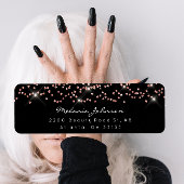 Confetti Crystals Pink Rose Gold Schwarz-weiße Mar