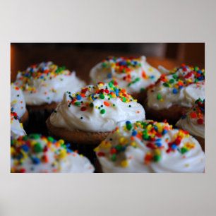 Confetti Cupcakes Print Poster