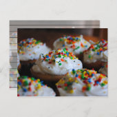 Confetti Cupcakes Rezept Karte (Vorne/Hinten)