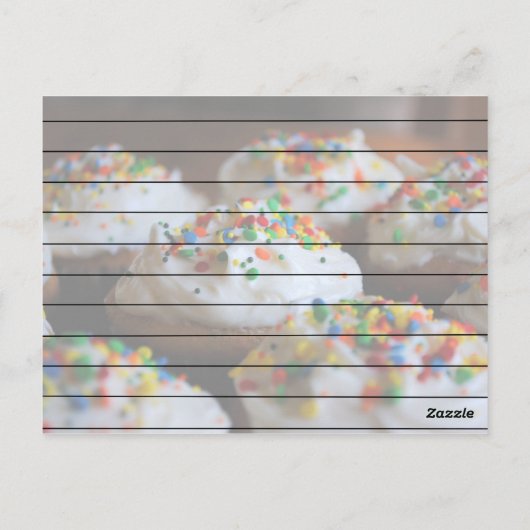 Confetti Cupcakes Rezept Karte (Rückseite)