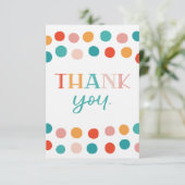 Confetti Danke-Card Dankeskarte (Stehend Vorderseite)