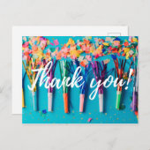 Confetti Danke-Card Postkarte (Vorne/Hinten)