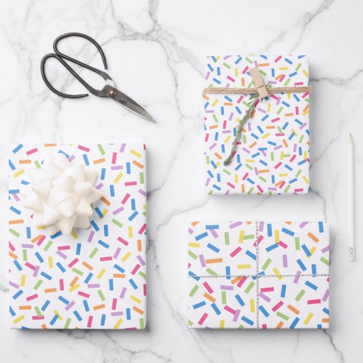Confetti Dazzle (Sprinkles) Geschenkpapier Set (Vorderseite)