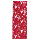 Confetti Diamond Bull Terrier Geschenktüte Für Weinflaschen (Rückseite)