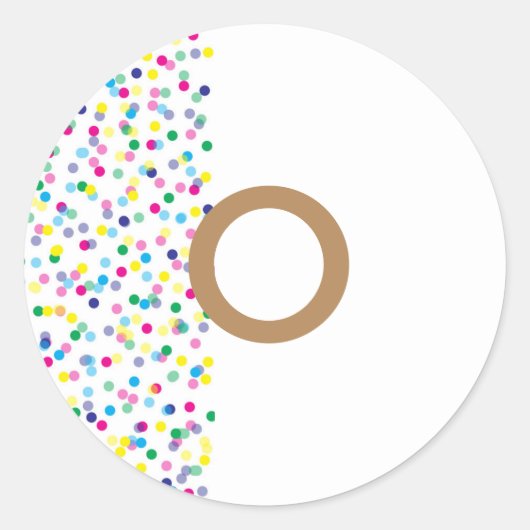 Confetti Donut Sticker (Vorderseite)