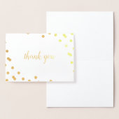 Confetti Dot Gold Foil Blank Danke Karte (Anzeige)