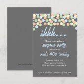 Confetti Dot Shhh.. Überraschendes Party! Einladung (Vorne/Hinten)