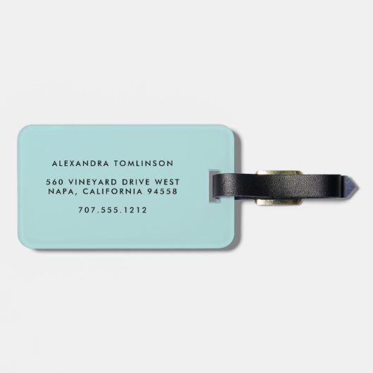 Confetti Dots Monogram Gepäcktag | See Gepäckanhänger (Rückseite horizontal)